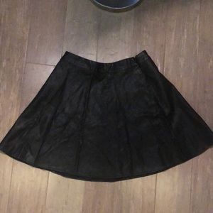 Leather Skater Skirt